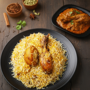 Kolkata Style Chicken Biryani with Chicken Chaap[1000ml]